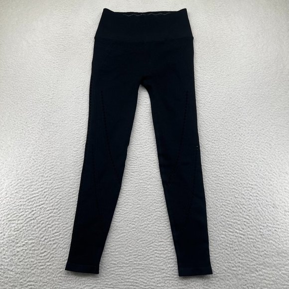 Spiritual Gangster Pants - Spiritual Gangster | Black Ribbed High Waisted Seamless Leggings Size XS/S